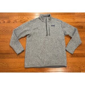 Patagonia Better Sweater 1/4 Zip Fleece Jacket Mens Large Gray Stonewash 25522
